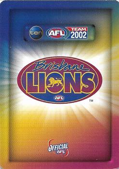 2002 Team Zone AFL Team #57 Jonathan Brown Back